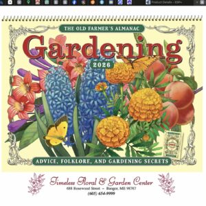 Gardening calendar ready for your printed logo