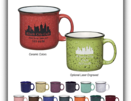 assorted color mugs ready for your printed logo