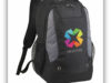 front side of black backpack ready for your printed logo