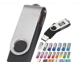 USB thumb drive, assorted colors, ready for your printed logo