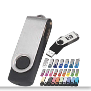 USB thumb drive, assorted colors, ready for your printed logo
