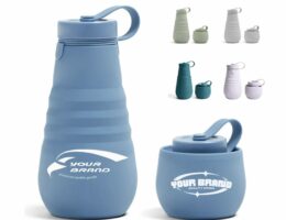 collapsible plastic drink ware in multiple pastel colors - ready for your logo