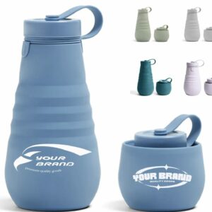 collapsible plastic drink ware in multiple pastel colors - ready for your logo